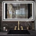 Chery  Industrial LED Bathroom Vanity Mirror for Wall, Backlit + Front-Lighted, Dimmable 48x32 L001B12080